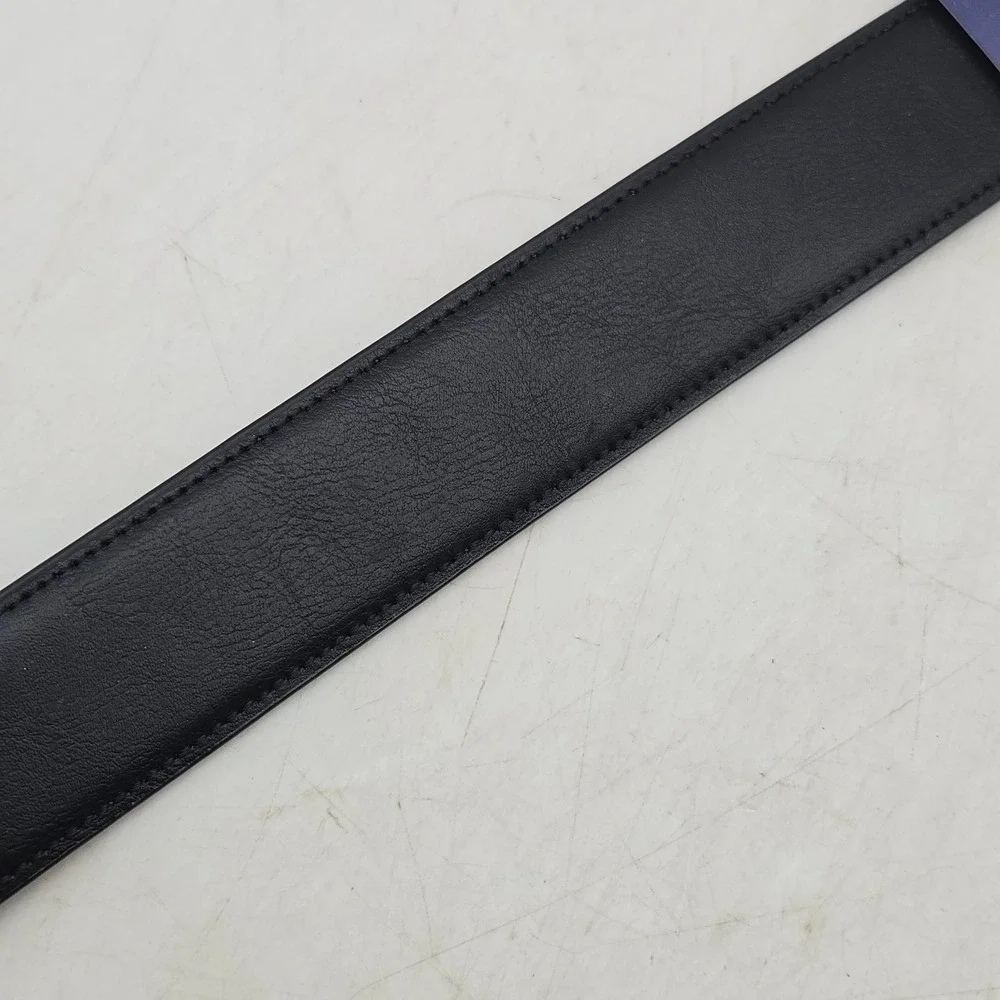 Croft & Barrow Belt Brown Black Reversible Faux Leather Stretch Men 32 w/ Buckle